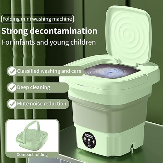 Compact Fully Automatic 8L Foldable Mini Washing Machine