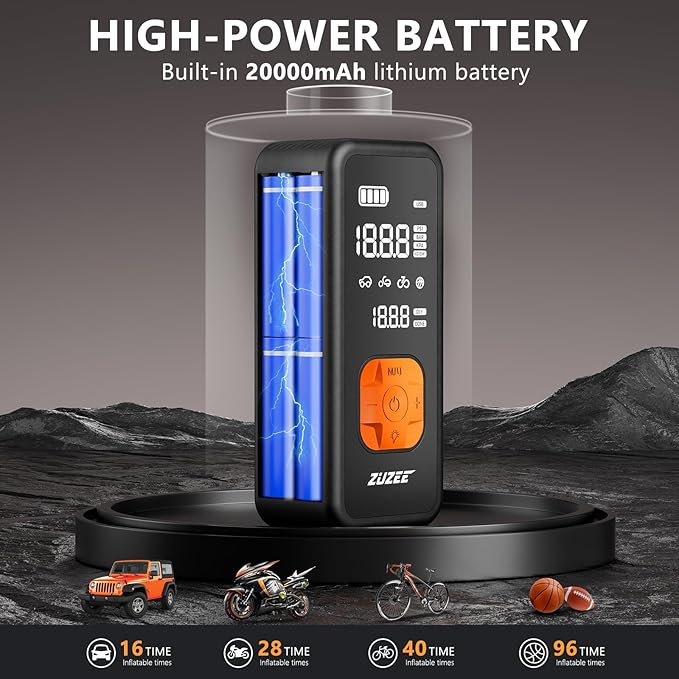 Electric Air Compressor (For Tyres, Balls, Inflatable Swimming Pool..)