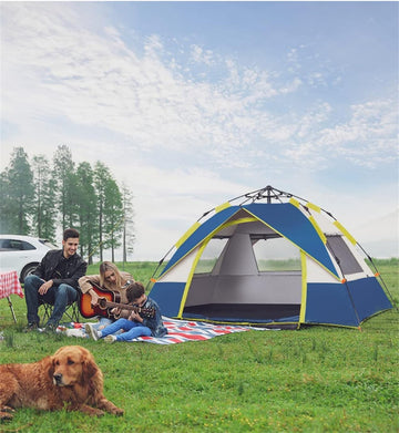 Automatic Pop Up Waterproof Camping Tent Easy Setup with UV Protection