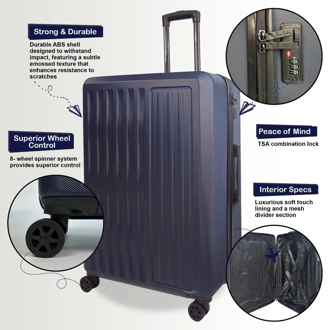 Pierre Cardin Suitcases (Individual)